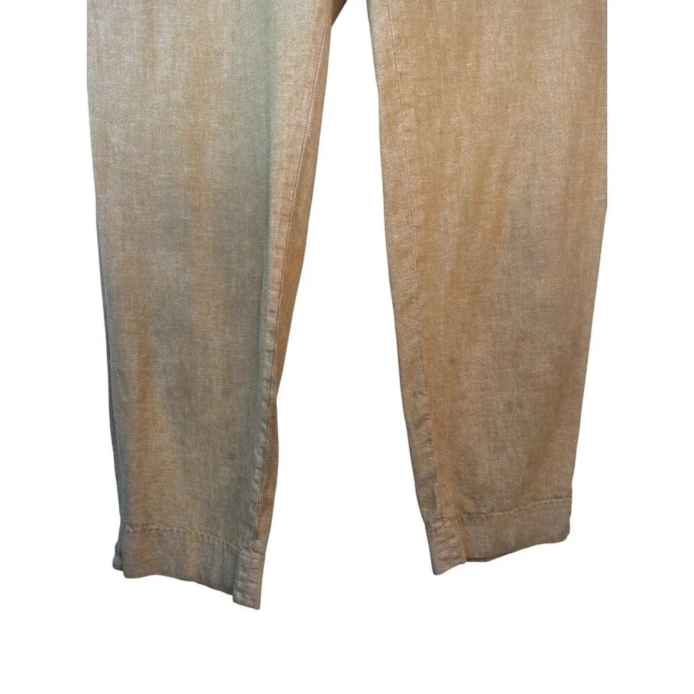 2/$30 Banana Republic Hayden Pant Womens Size 6 Yellow Linen Blend Cropped